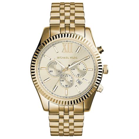 mens michael kors watch gold|michael kors chronograph gold.